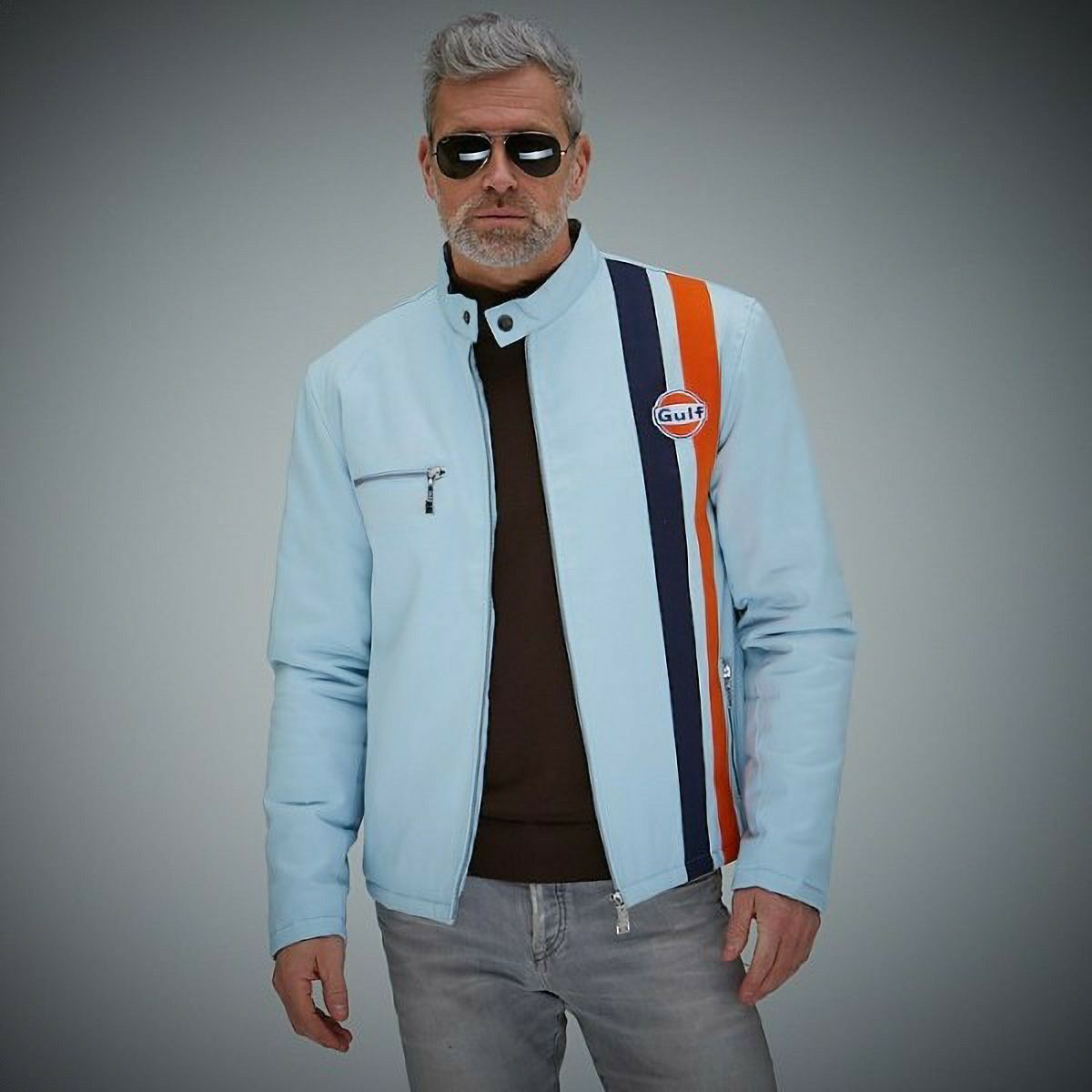 GULF｜ガルフ ロードマスター ジャケット ’25｜アウター｜ライトブルー｜モデル着用