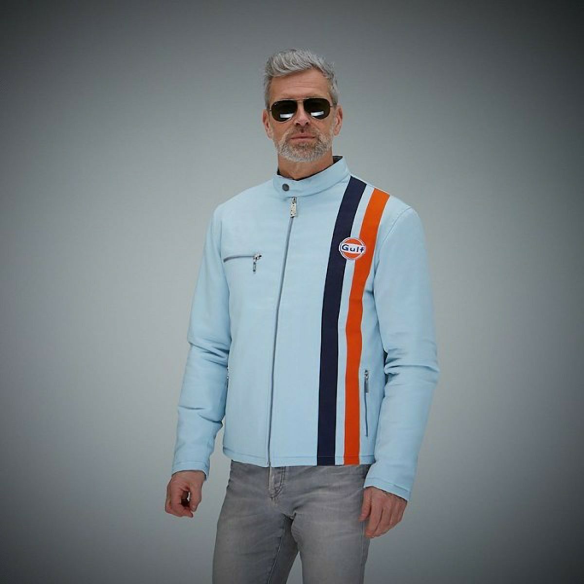GULF｜ガルフ ロードマスター ジャケット ’25｜アウター｜ライトブルー｜モデル着用