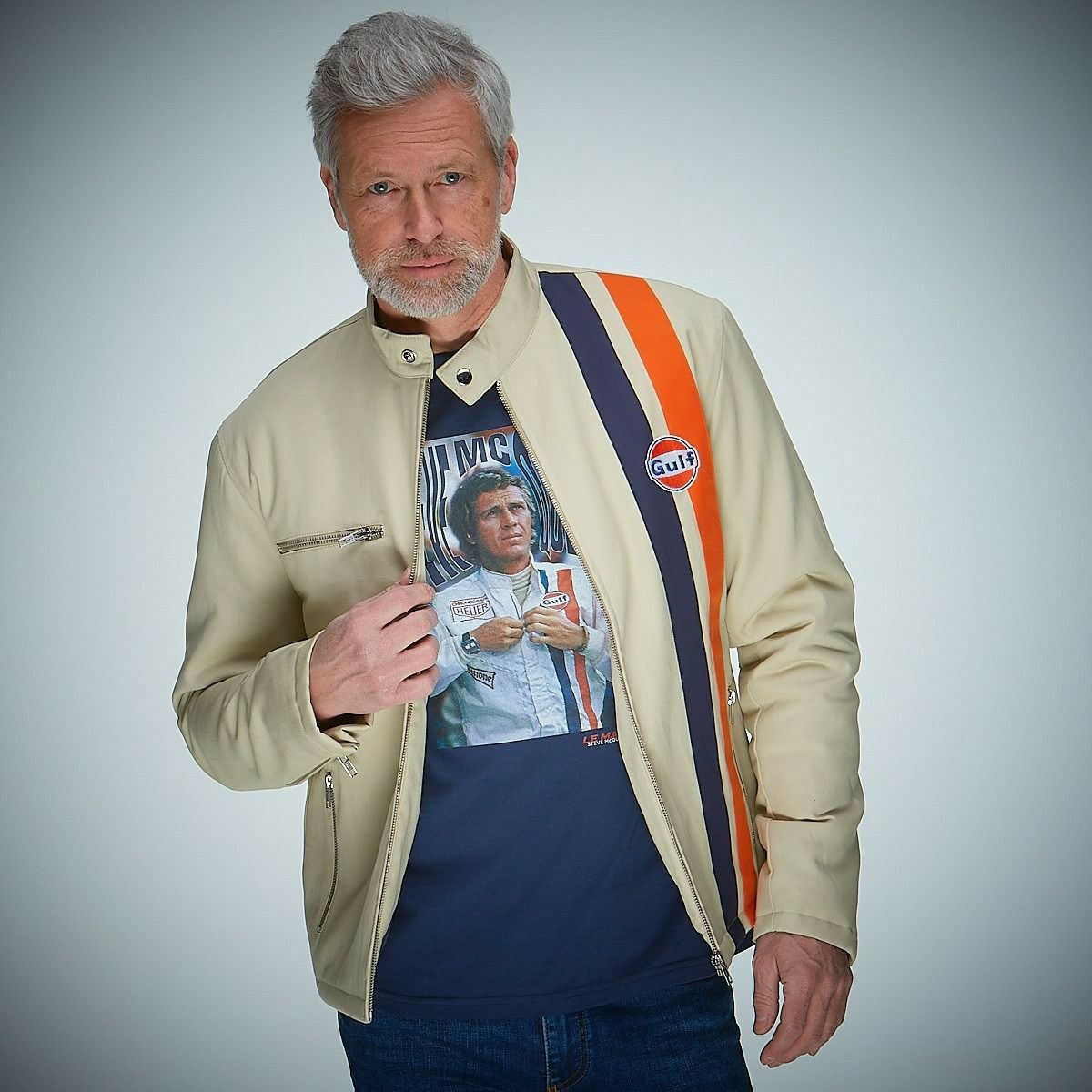 GULF｜ガルフ ロードマスター ジャケット ’25｜アウター｜ライトベージュ｜モデル着用