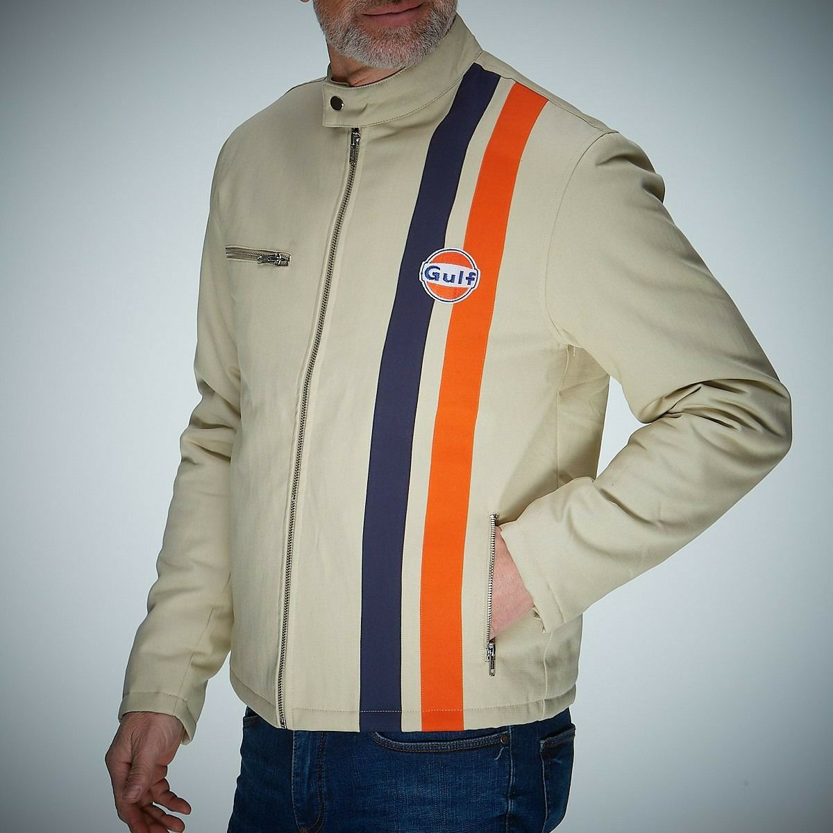 GULF｜ガルフ ロードマスター ジャケット ’25｜アウター｜ライトベージュ｜モデル着用