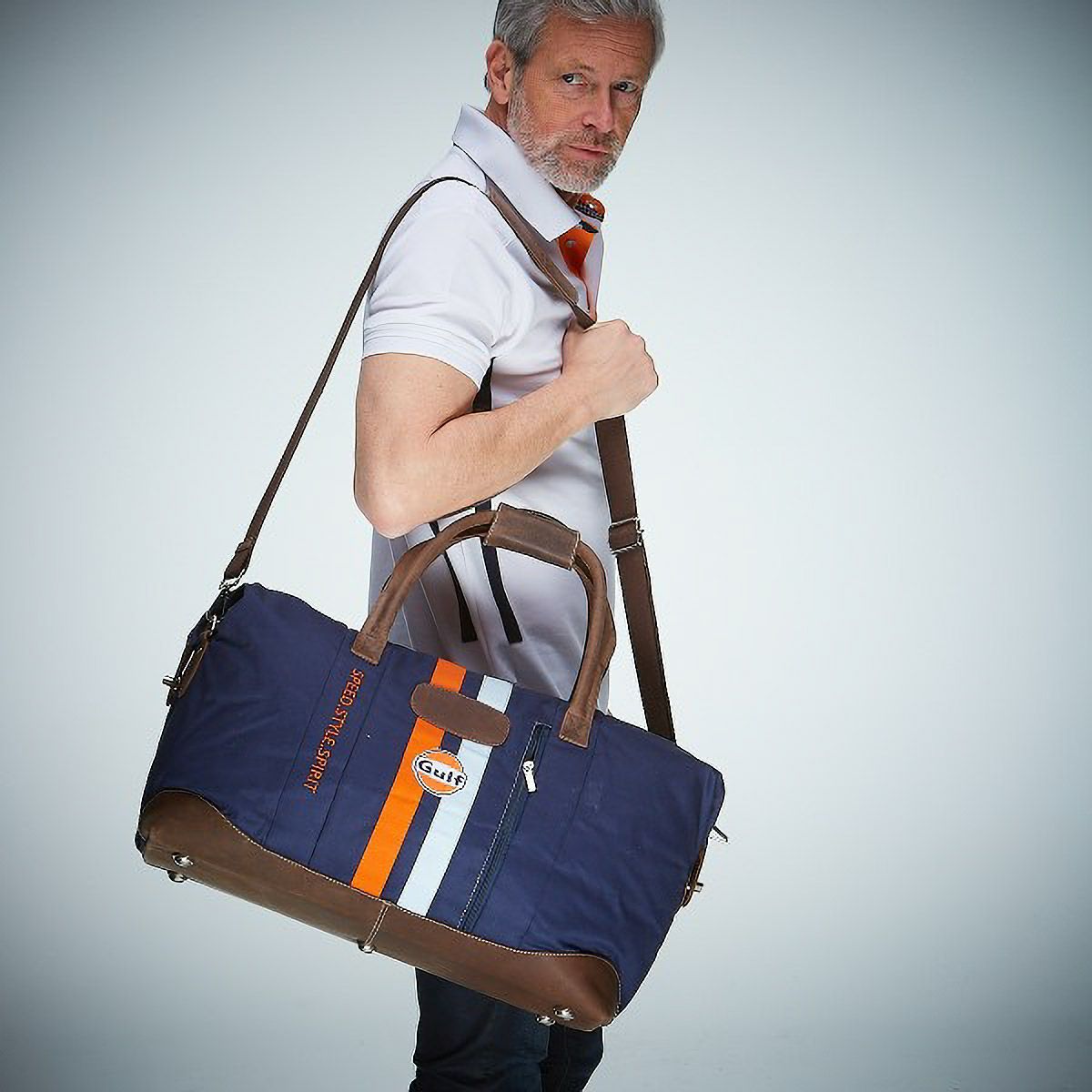 GULF｜ガルフ キャンバス トラベルバッグ ビッグ｜ボストンバッグ｜ネイビー