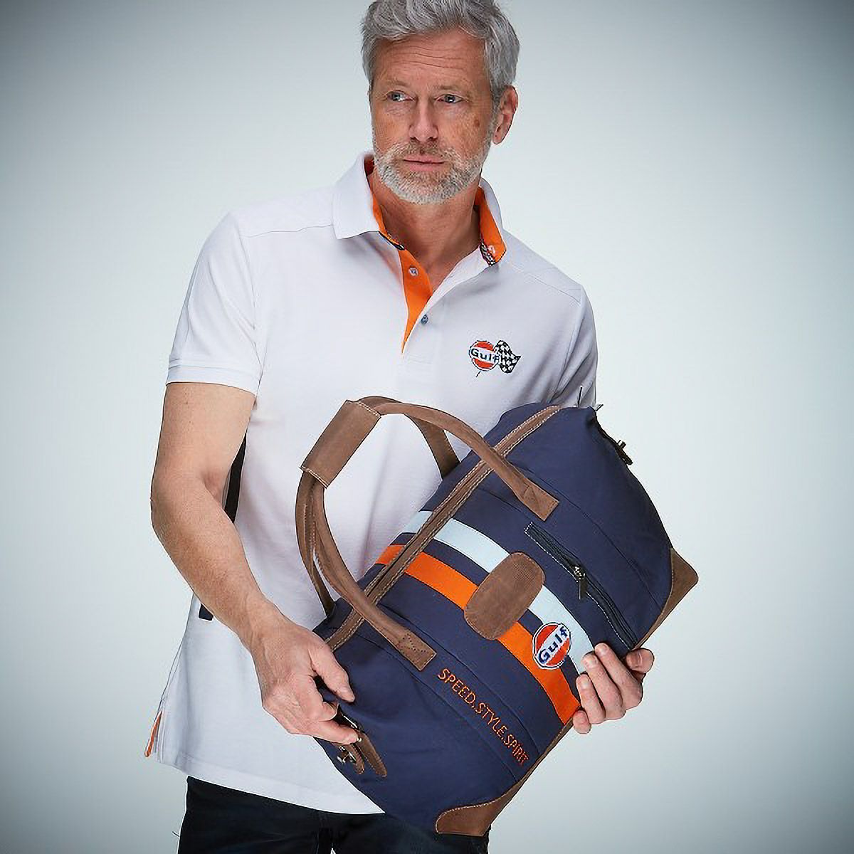 GULF｜ガルフ キャンバス トラベルバッグ ミディアム｜ボストンバッグ｜ネイビー