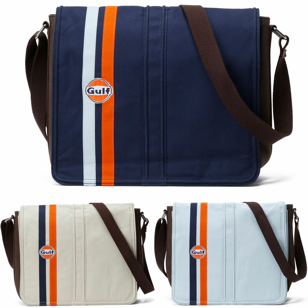 GULF｜ガルフ キャンバス シルバーストーンバッグ｜ショルダーバッグ