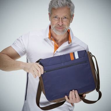 GULF｜ガルフ キャンバス シルバーストーンバッグ｜ショルダーバッグ｜ネイビー
