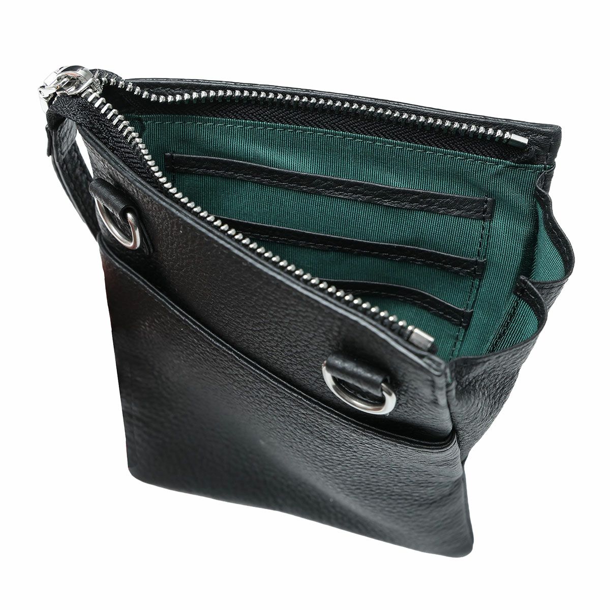 neuinteresse｜ドリフトキング ミニショルダーバッグ｜ブラック×グリーン