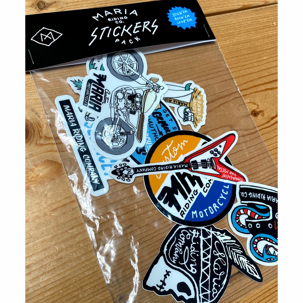 Maria Riding Company｜ステッカー パック｜ブルーパック