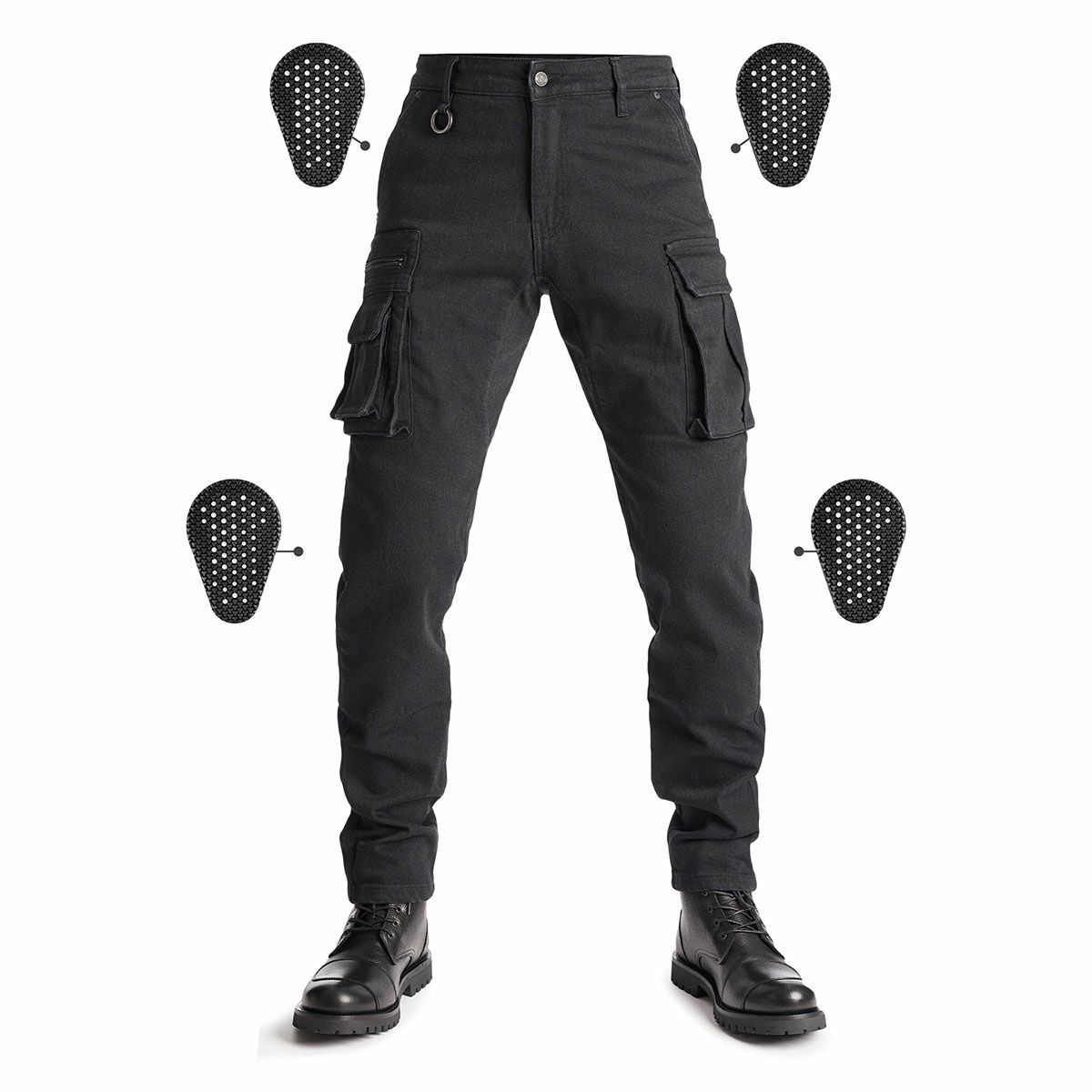 PANDO MOTO｜デザート カーゴ ブラック｜チノ・カーゴ｜ブラック｜モデル着用