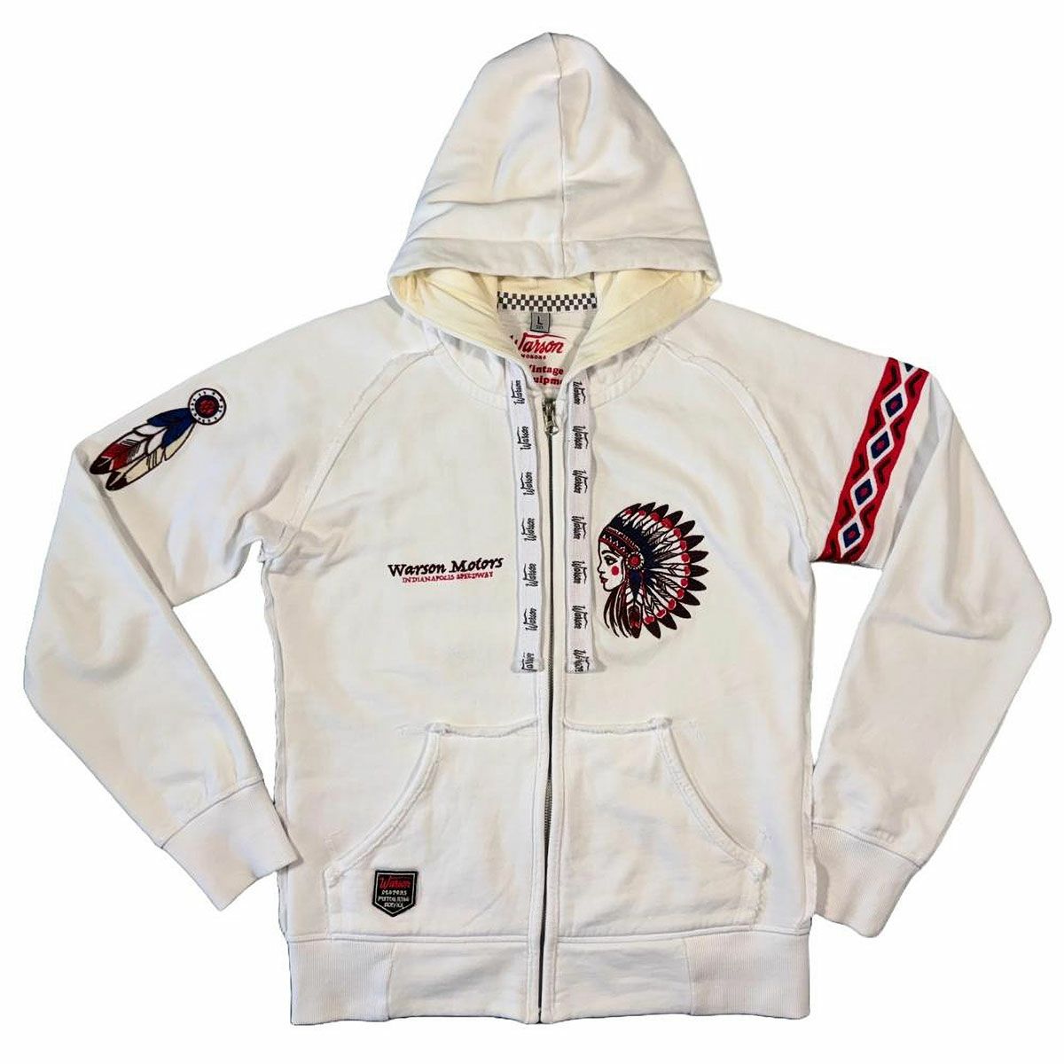 Warson Motors｜インディアナポリス フーディー ウーマン｜フーディ｜ホワイト