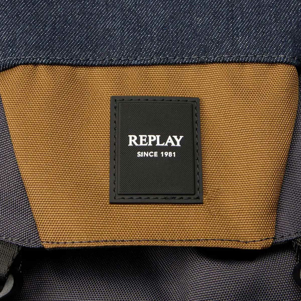Replay｜ロウデニム バックパック｜バッグ｜バターナット×ナイトデニム×グラン