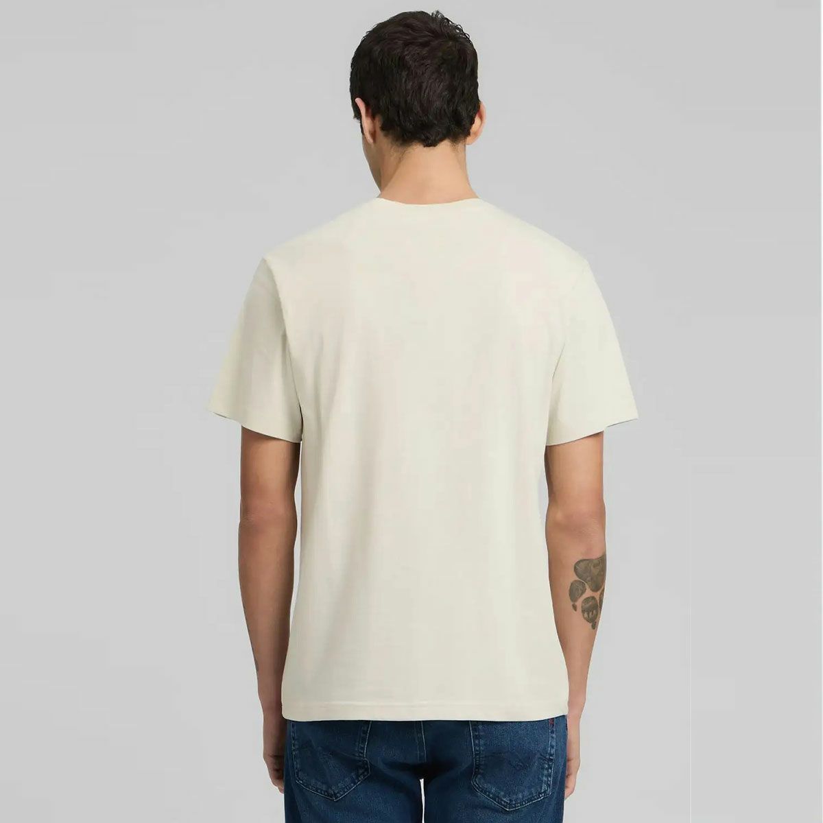 REPLAY｜タイガー プリント Tシャツ｜トップス｜クラウド｜モデル着用