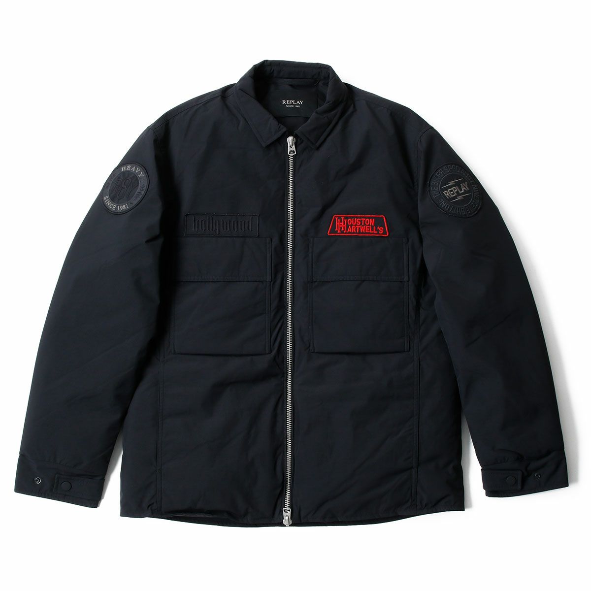 Replay｜パッチ ライダージャケット｜アウター｜ブラック