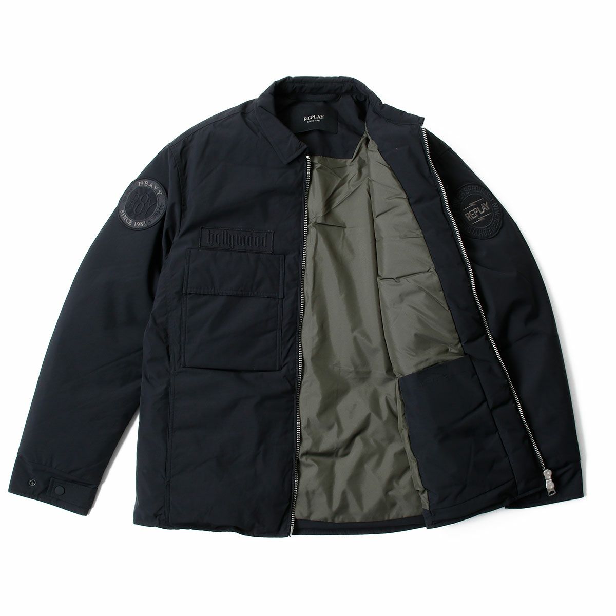 Replay｜パッチ ライダージャケット｜アウター｜ブラック