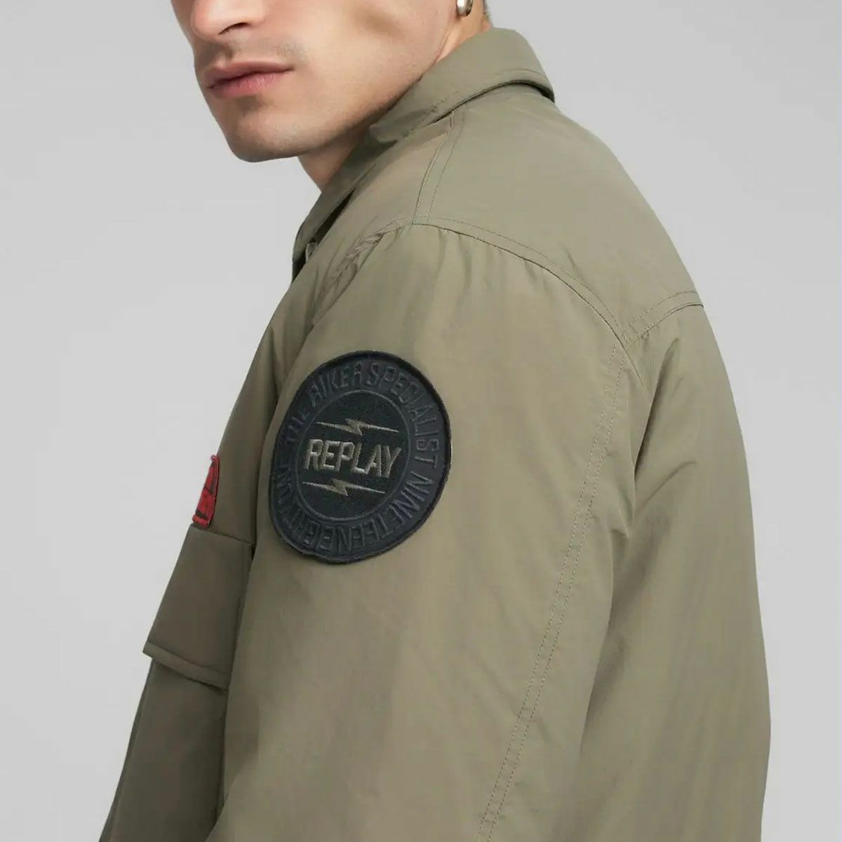 REPLAY｜パッチ ライダージャケット｜アウター｜マッド