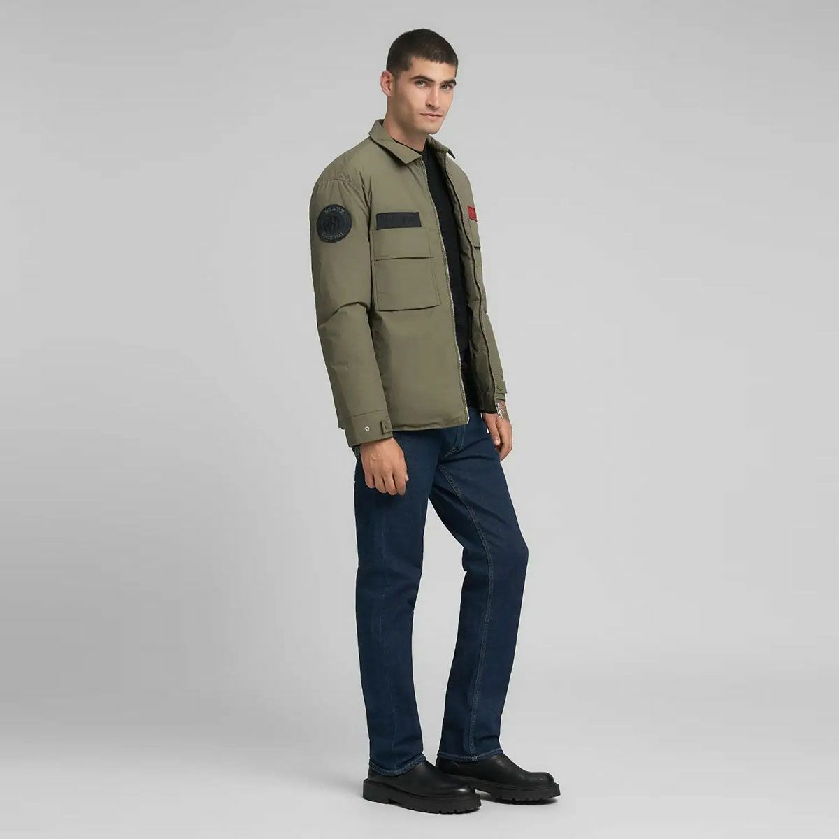 REPLAY｜パッチ ライダージャケット｜アウター｜マッド