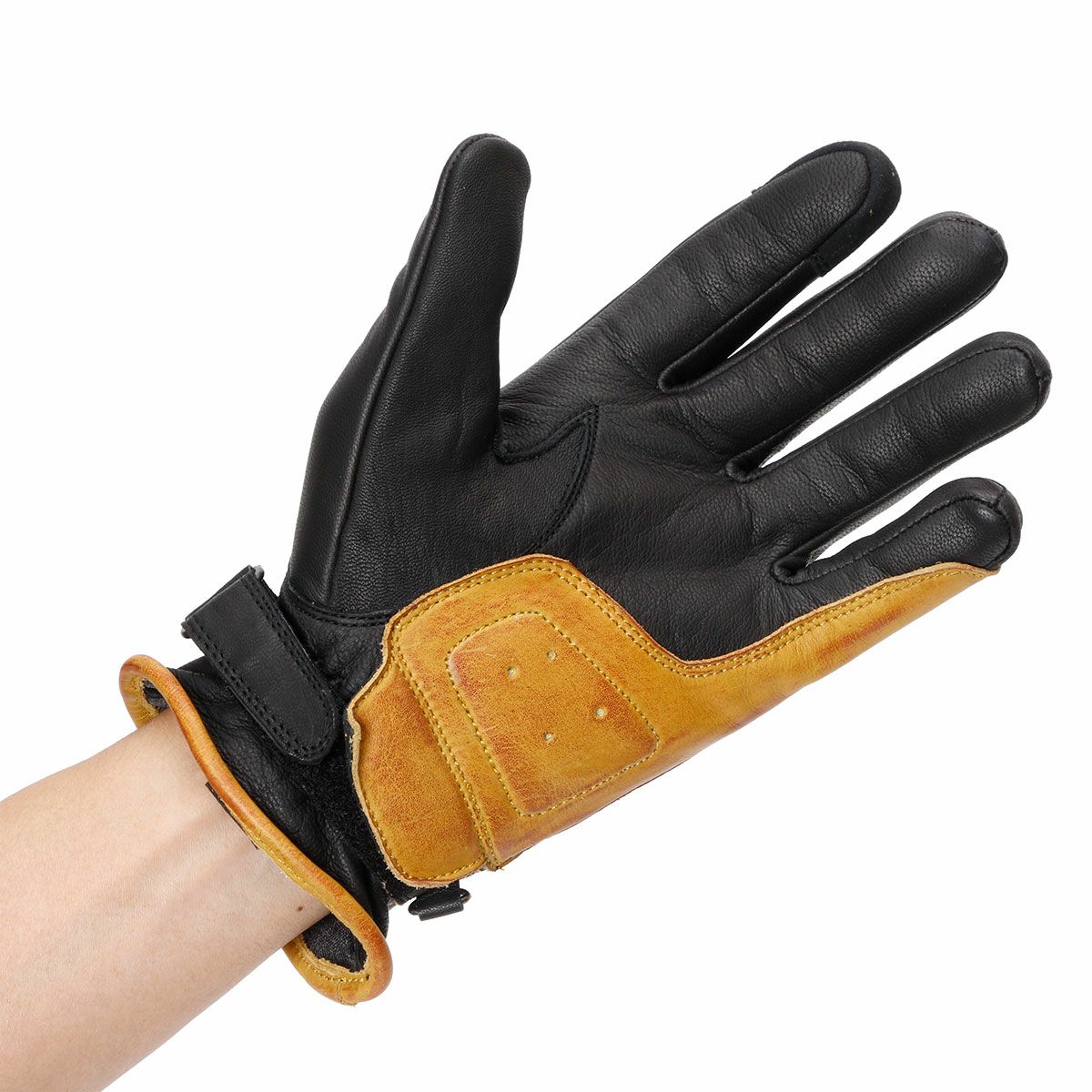 helstons｜ホーク グローブ × ボンダッチ｜3シーズン｜ブラック×ゴールド×ホワイト｜モデル着用