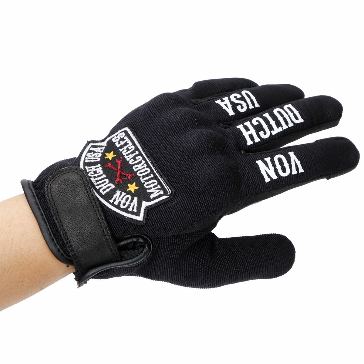 helstons｜キー グローブ × ボンダッチ｜3シーズン｜ブラック×ホワイト｜モデル着用