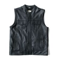helstons｜ウエスト レザーベスト｜トップス