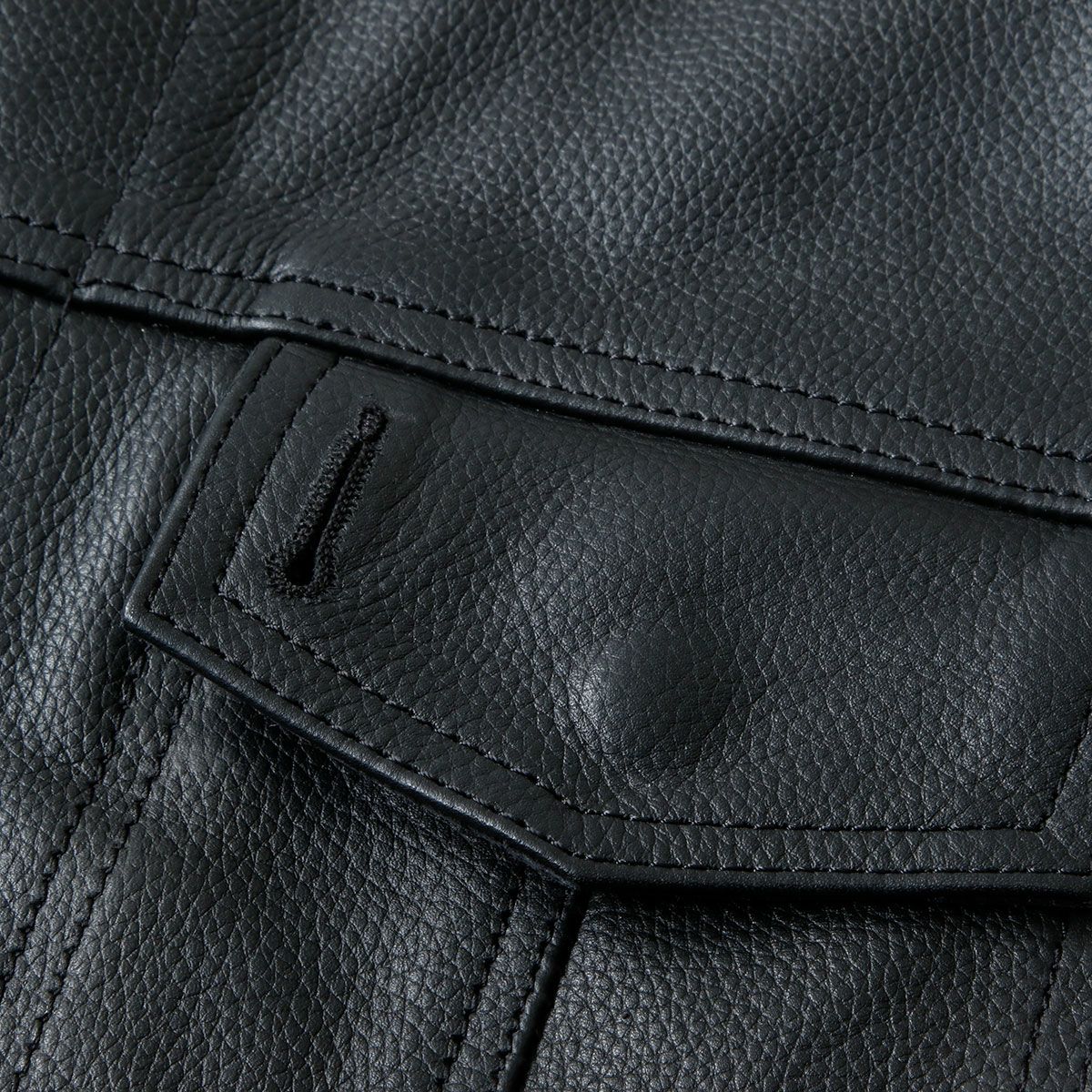 helstons｜ウエスト レザーベスト｜トップス｜ブラック