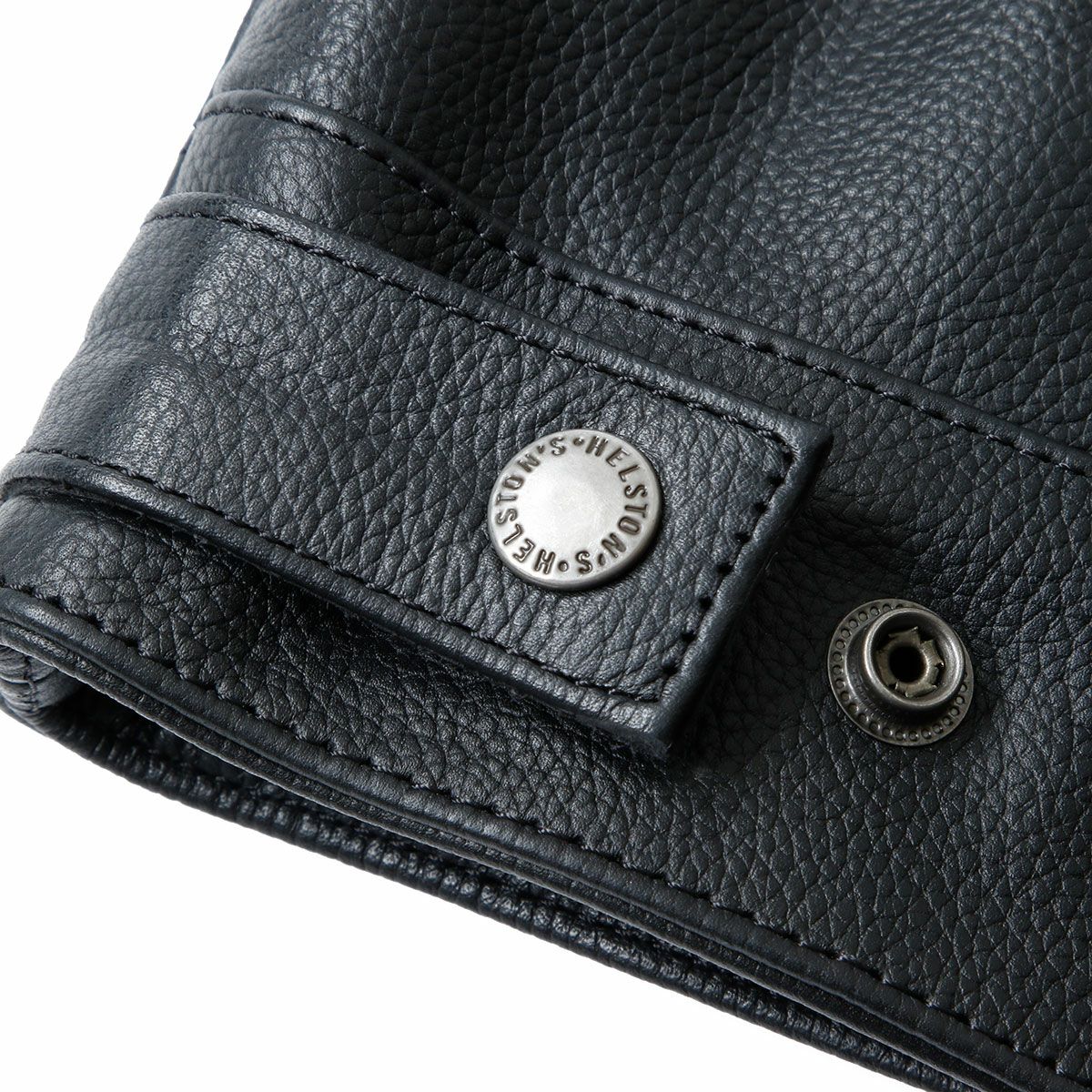 helstons｜ウエスト レザーベスト｜トップス｜ブラック