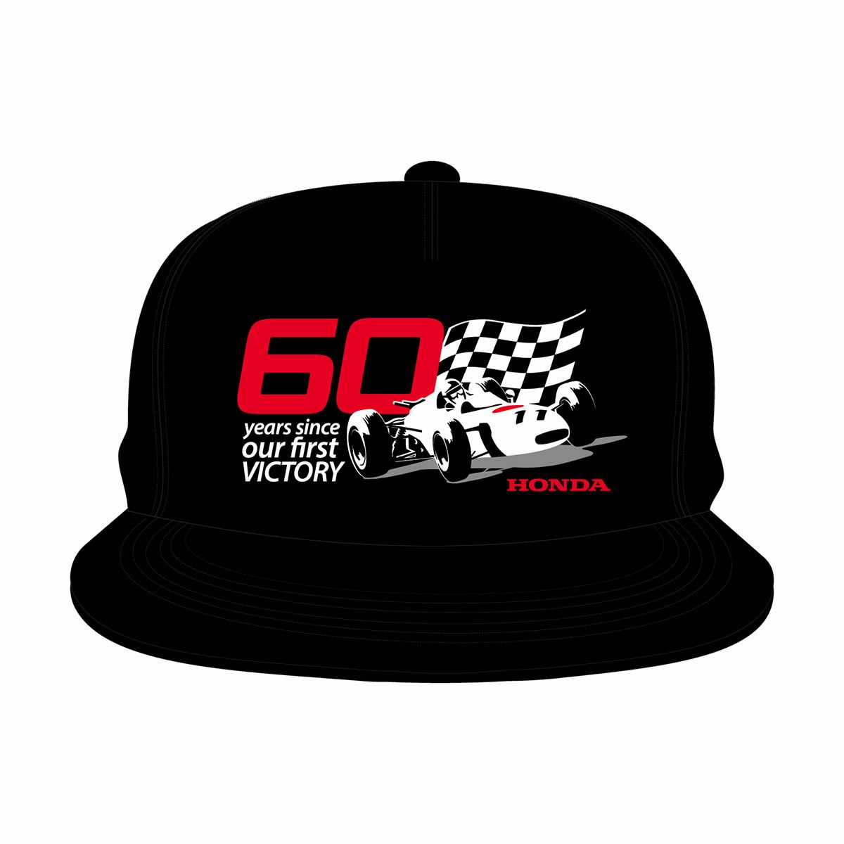 Honda Vintage Culture｜ホンダ フォーミュラ ファーストビクトリー フラット キャプ｜帽子｜ブラック