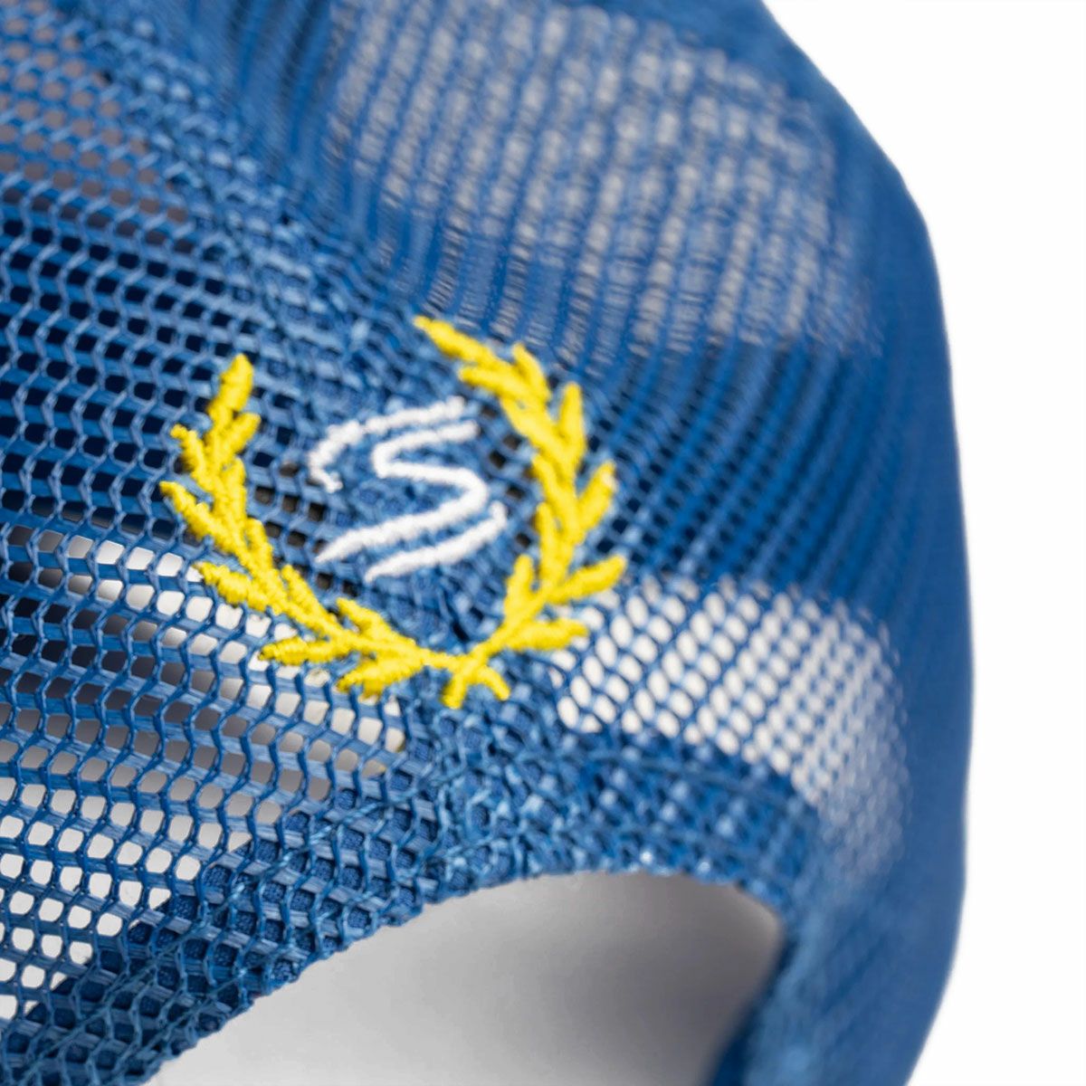 AyrtonSenna｜アイルトン・セナ セニーニャ ロゴ トラッカーキャップ｜帽子｜ブルー