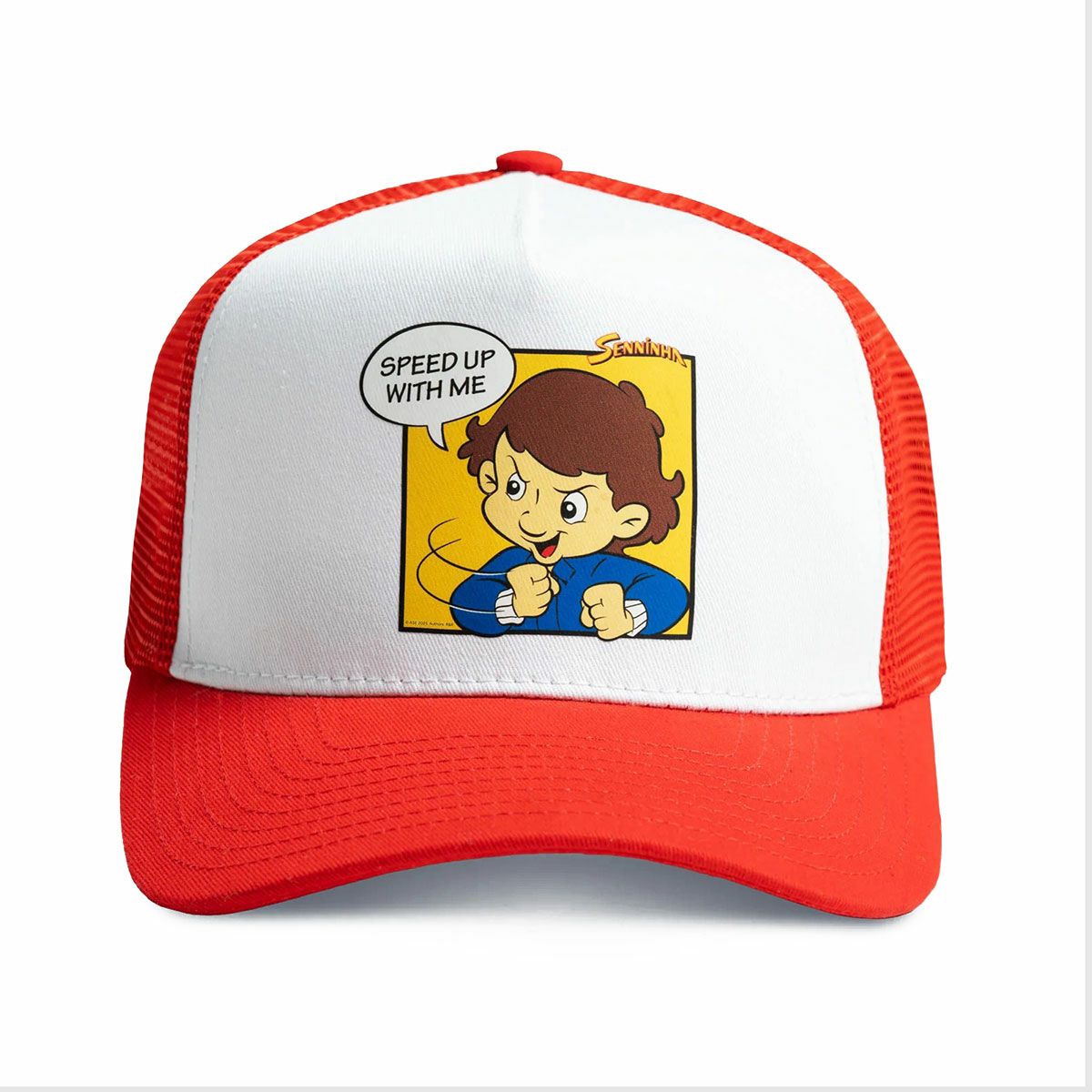 AyrtonSenna｜アイルトン・セナ セニーニャ トラッカーキャップ｜帽子｜レッド