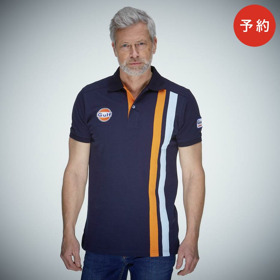 GULF｜ガルフ モダン ストライプ ポロ｜ウェア｜ライトブルー