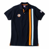 GULF｜ガルフ モダン ストライプ ポロ｜ウェア｜ネイビー