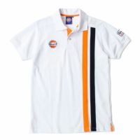 GULF｜ガルフ モダン ストライプ ポロ｜ポロシャツ｜ホワイト