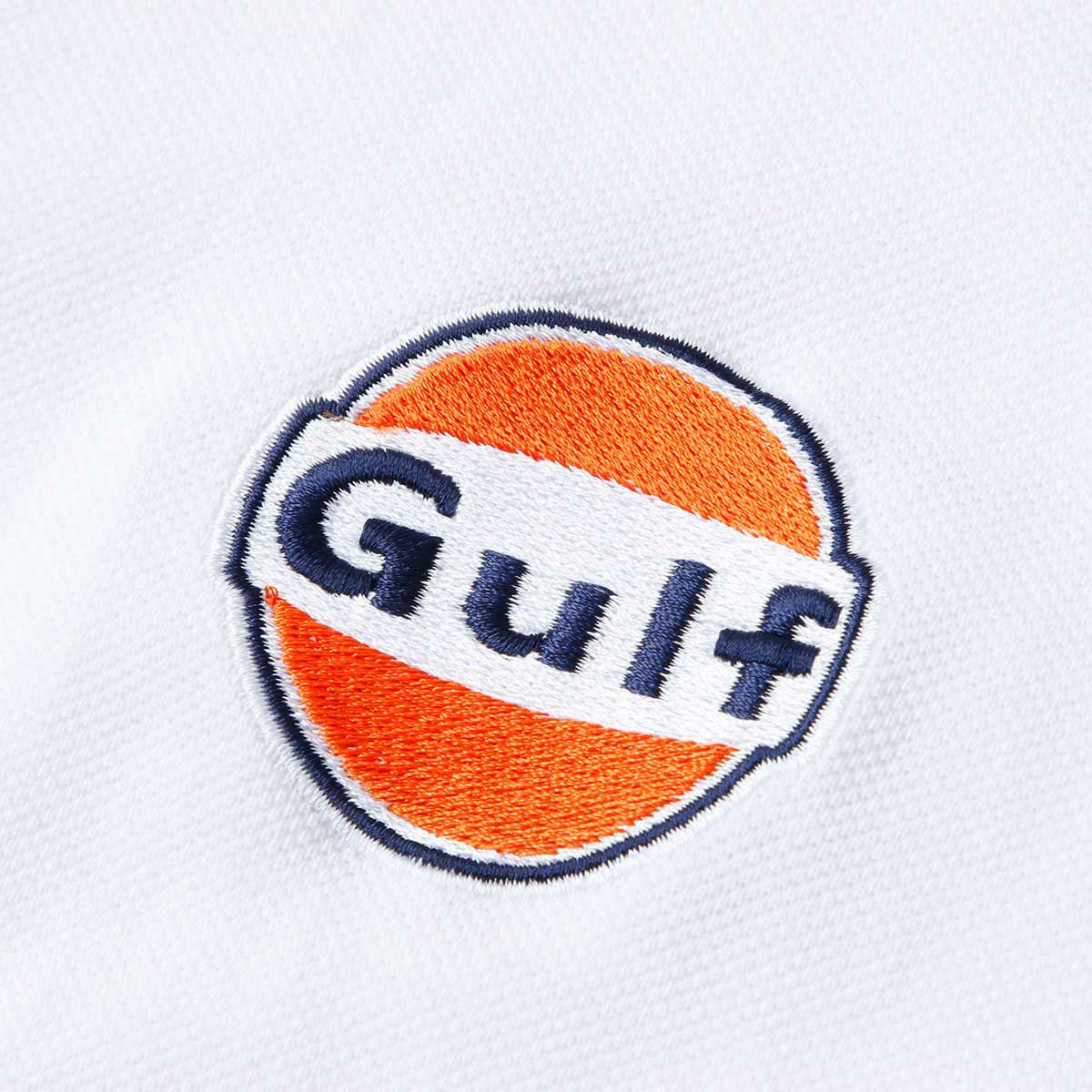 GULF｜ガルフ モダン ストライプ ポロ｜ポロシャツ｜ホワイト