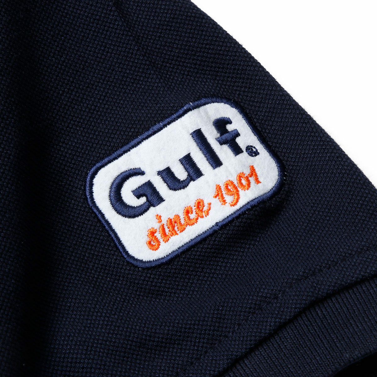GULF｜ガルフ モダン ストライプ ポロ｜ポロシャツ｜ネイビー