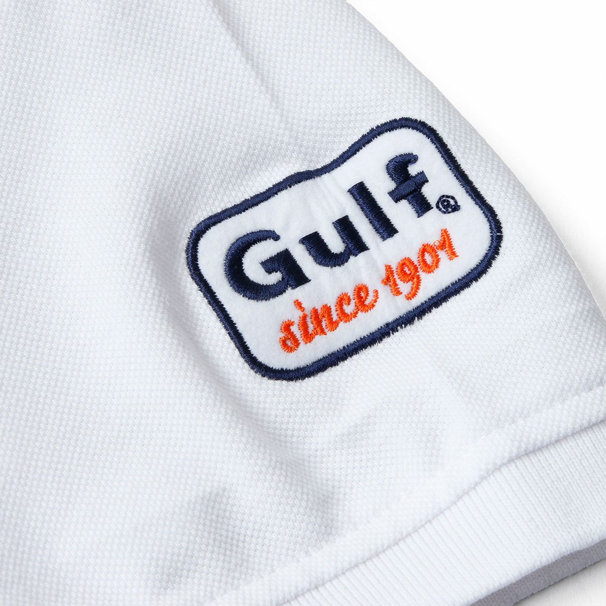 GULF｜ガルフ モダン ストライプ ポロ｜ポロシャツ｜ホワイト