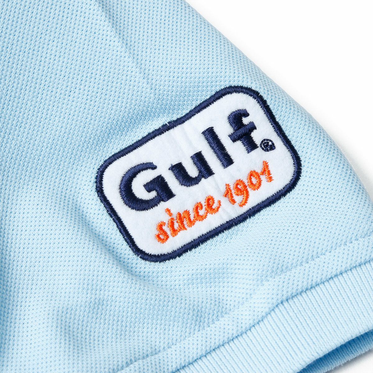 GULF｜ガルフ モダン ストライプ ポロ｜ポロシャツ｜ライトブルー