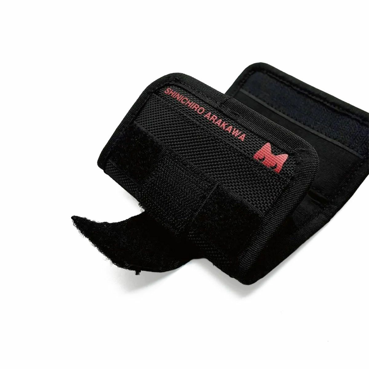 SHINICHIRO ARAKAWA｜バーハンドル ウォレット｜財布｜ブラック×レッド