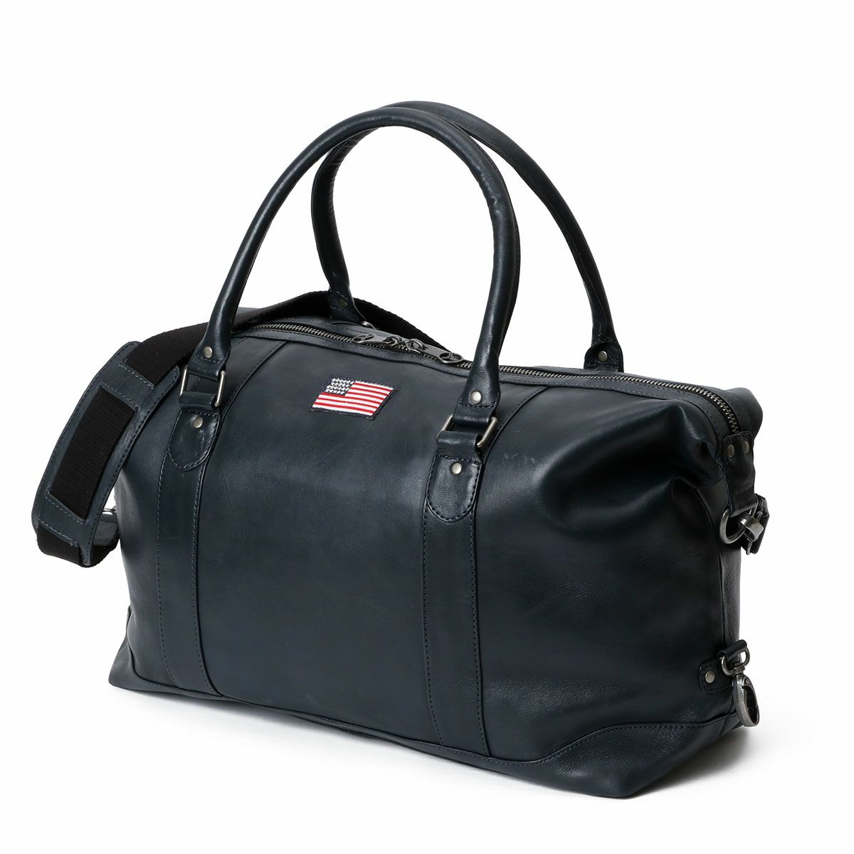 CLASSIC LEGEND MOTORS｜キャロルシェルビー BIG D 48H レザー ボストンバッグ｜バッグ｜ネイビー