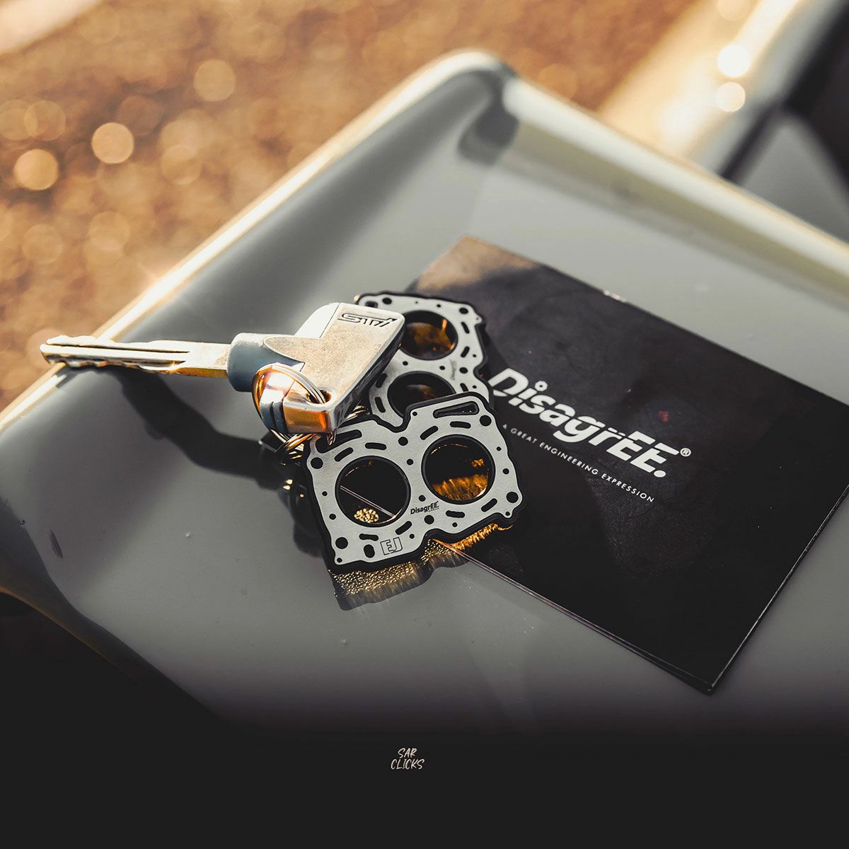 DisagrEE｜スバル EJ ヘッドガスケット キーチェーン 2個セット｜キーホルダー