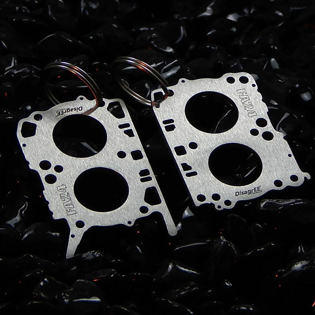 DisagrEE｜スバル FA24 ヘッドガスケット キーチェーン 左右セット｜キーホルダー