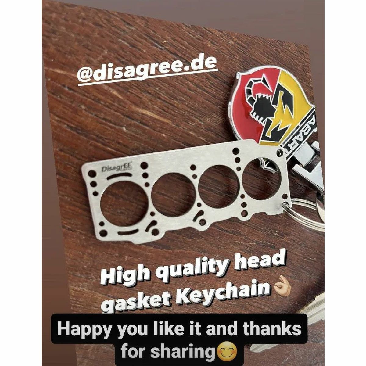 DisagrEE｜フィアット FIRE 1.4 ヘッドガスケット キーチェーン｜キーホルダー