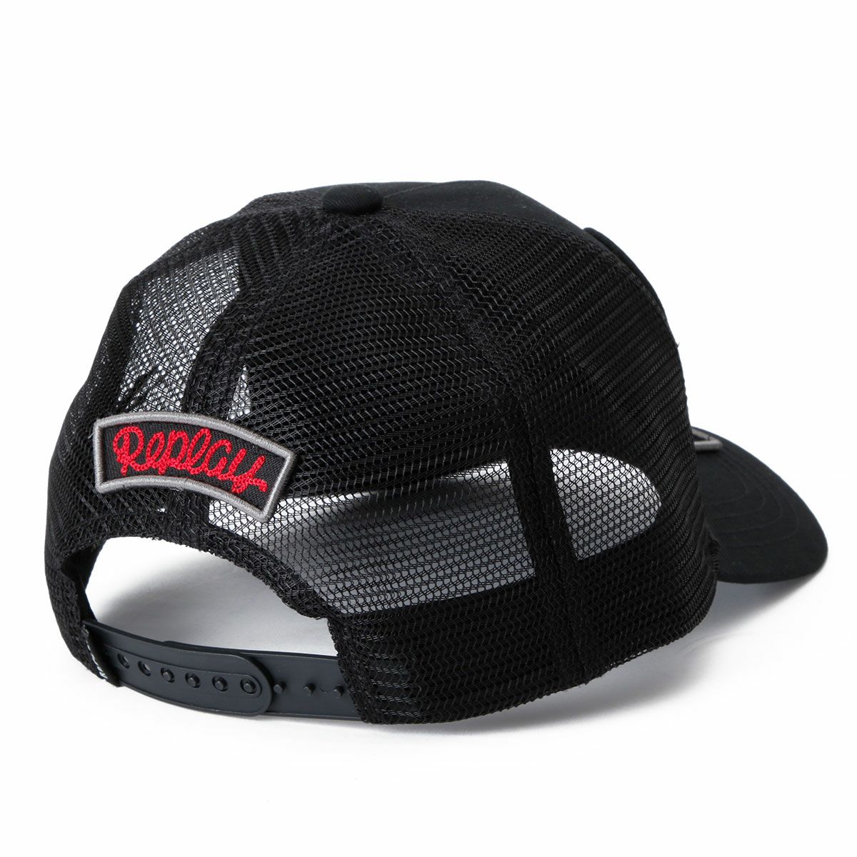 REPLAY｜ミックス パッチ キャップ｜帽子｜ブラック