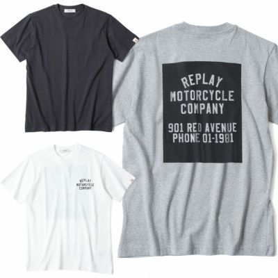 REPLAY｜フロント＆バック プリント Tシャツ｜トップス｜アイアン