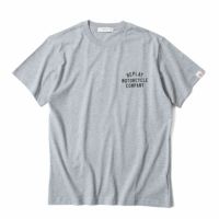 REPLAY｜フロント＆バック プリント Tシャツ｜トップス｜グレーメランジ