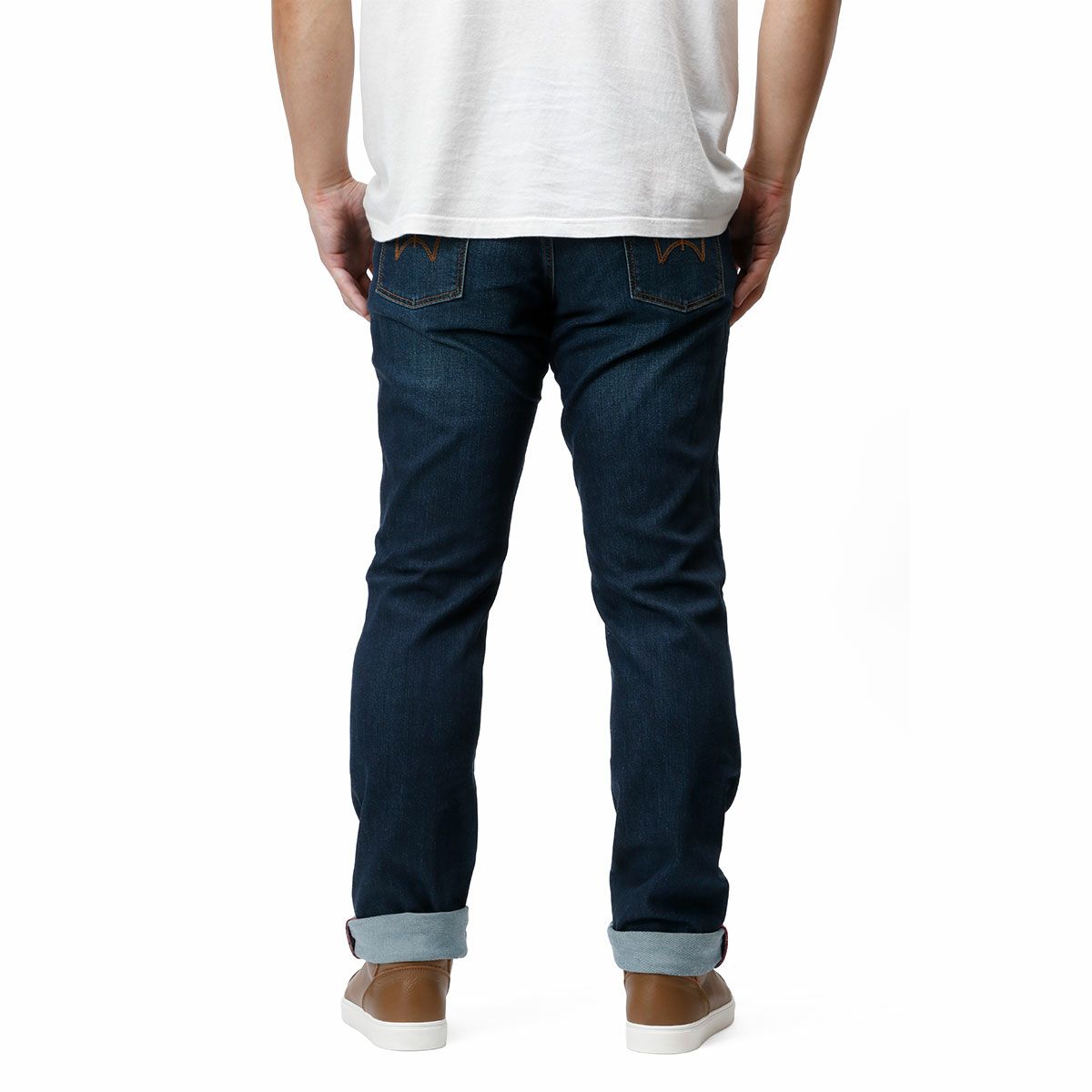 56design｜エドウィン コラボ 3D フィット コーデュラ デニム ’25｜パンツ｜ダメージウォッシュ｜モデル着用