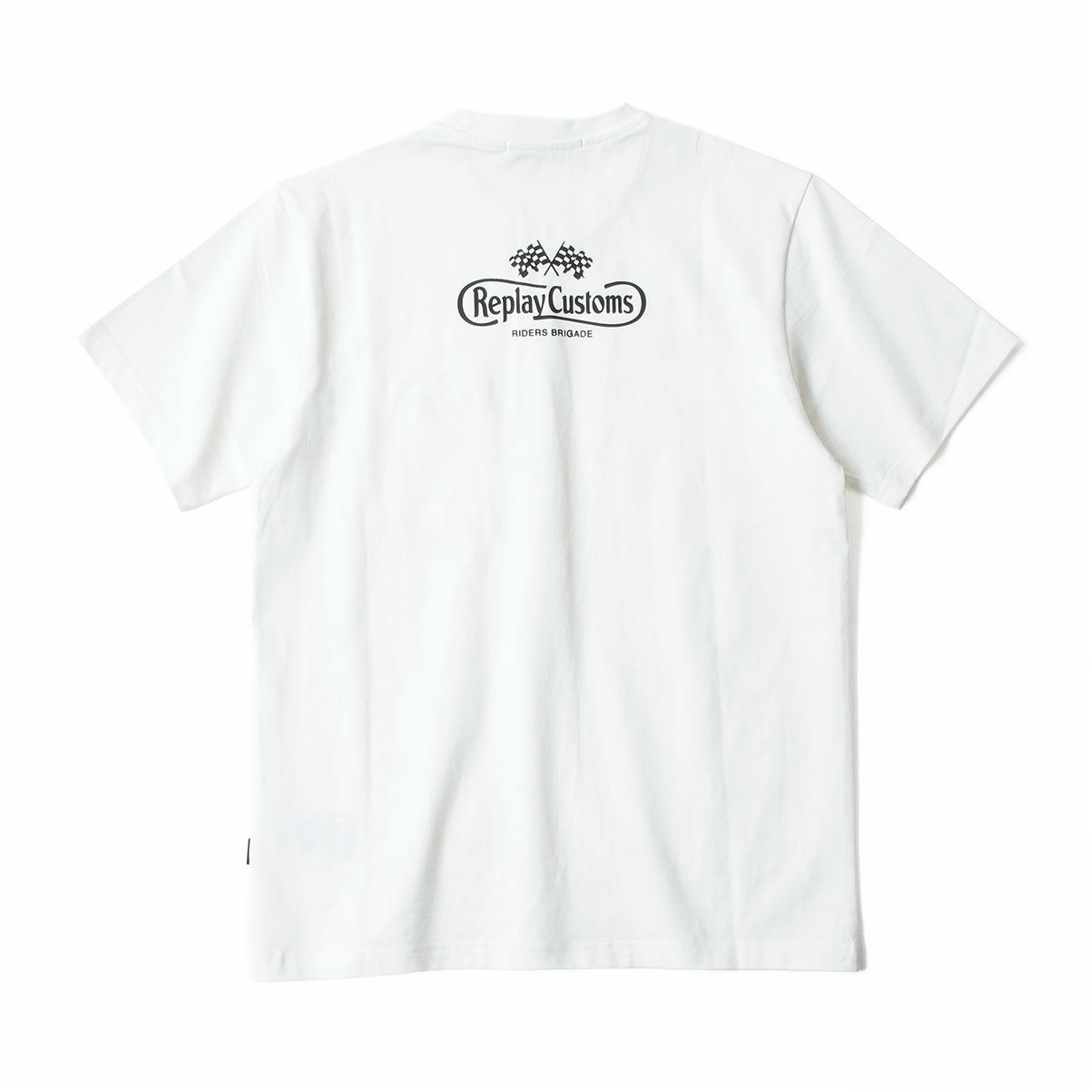 REPLAY｜ブレスト ポケット ＆ プリント ジャージー Tシャツ｜トップス｜ナチュラルホワイト