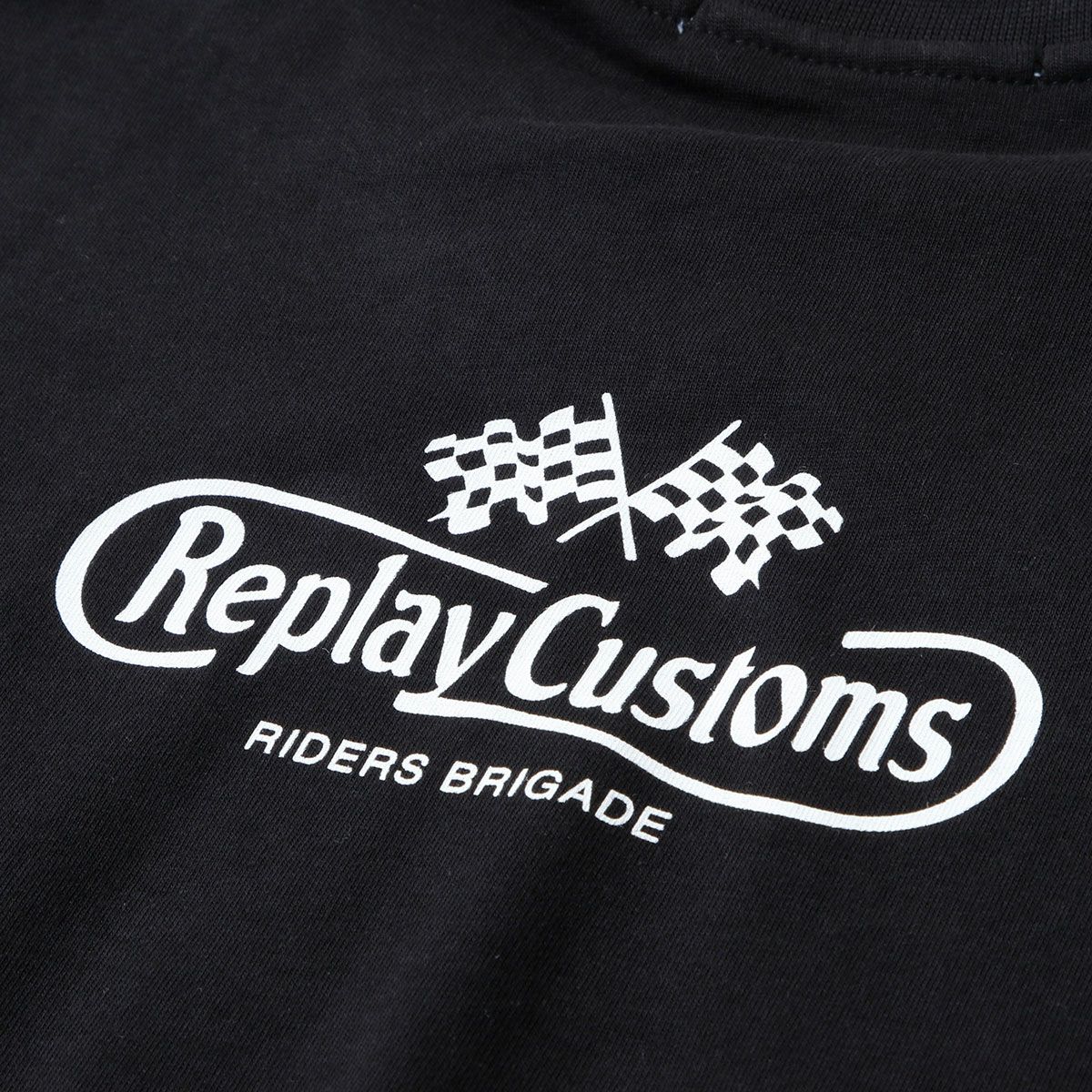 REPLAY｜ブレスト ポケット ＆ プリント ジャージー Tシャツ｜トップス｜ブラック