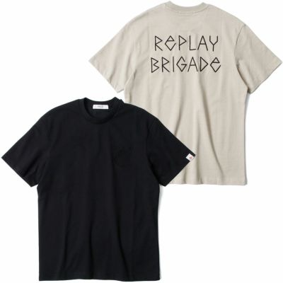 REPLAY｜エンボス エフェクト エンブロイダリー Tシャツ｜トップス