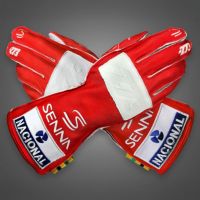 AyrtonSenna｜アイルトン・セナ × -273 レーシンググローブ｜グローブ｜レッド｜モデル着用