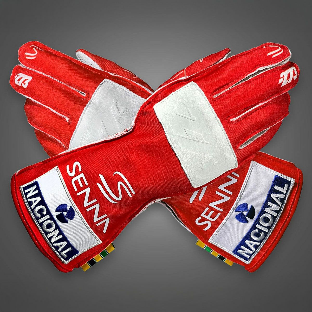 AyrtonSenna｜アイルトン・セナ × -273 レーシンググローブ｜グローブ｜レッド｜モデル着用