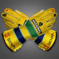 AyrtonSenna｜アイルトン・セナ × -273 レーシンググローブ｜グローブ｜イエロー｜モデル着用
