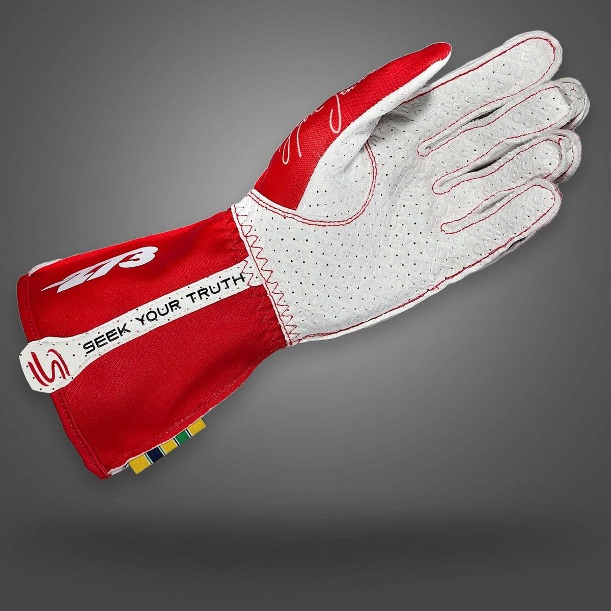 AyrtonSenna｜アイルトン・セナ × -273 レーシンググローブ｜グローブ｜レッド｜モデル着用