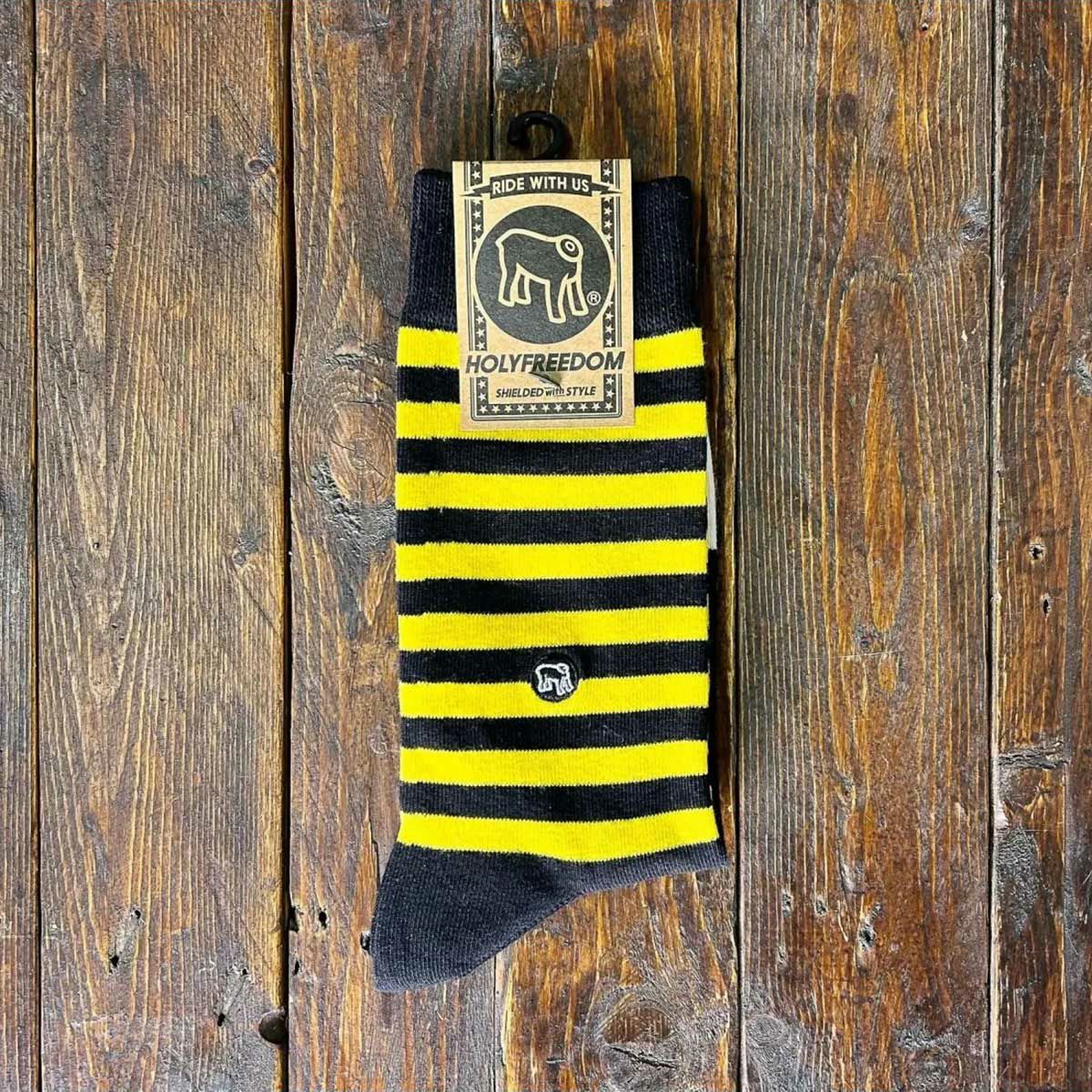 HolyFreedom｜マヤ ソックス｜雑貨｜ブラック×イエロー×ホワイト